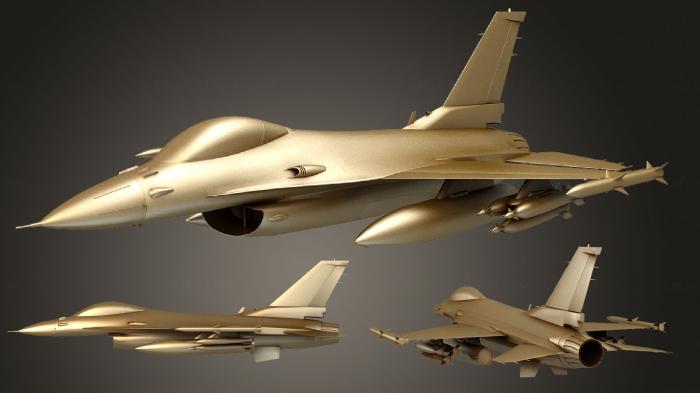 نموذج ثلاثي الأبعاد لآلة CNC السيارات والنقل طائرة مقاتلة 03
